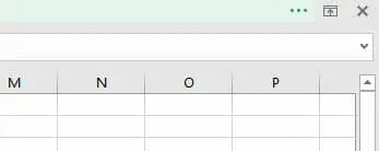 Opción para mostrar la cinta de opciones en Excel